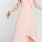 EXPRESS Light Pink Wrap Maxi Dress Photo 0