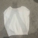 Loft White knit sweater vest  Photo 1