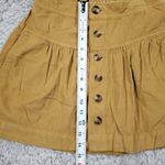 American Eagle  Corduroy High Rise Ruffle Mini Skirt Tan Brown Size 00 Button Photo 3