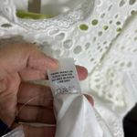 AEOM White Eyelet Lace Blouse Sz S Photo 5