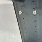 Dangle pierced earrings very cute this a bell and silver tone and lavender​​ Photo 2