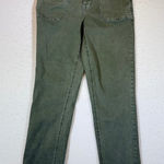M Jeans by Maurice Size 6 Olive Green High Rise Straight Leg Raw Hem Ankle Jeans Photo 0