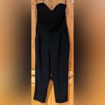 EXPRESS Strapless Sweetheart Neck Slant Pockets Stretchy Jumpsuit Black Size 2 Photo 7
