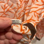 Roberta Roller Rabbit Tunic Top Women's L White Orange Coral Print Cotton Photo 7