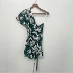 Lulus Flawless Moments Green Floral Print One-Shoulder Romper Photo 8