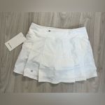 Lululemon Rare  Pace Rival Tennis Golf Skirt Tall 15” White -Size 6 NWT Original Photo 7