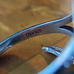 White Buffalo Turquoise Feather Ring Size 9 Black Photo 5