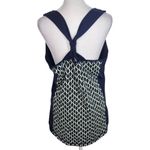 Chico's Zenergy Navy and Green Print Tank Top Size Large Navy Activewear Tank Photo 1
