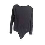 J.Crew  Black Long Sleeve Bodysuit Women's Size Large Photo 2