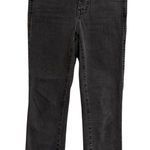 Madewell Jeans Womens 23 Black Stovepipe Straight Leg High Rise Raw Hem Denim Photo 0