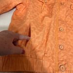 Laura Ashley  Women‎ Jacket L Orange Textured Dot Button Front 3/4 Sleeve Casual Photo 9