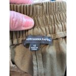 Adrianna Papell Women's Bronze Olive Flat Front Wide Leg Pants Size 12 Photo 5