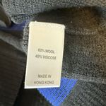 St. John Womens Bateau Neck Sweater Size 8 Cobalt Blue Black Wool Santana Knit Photo 8