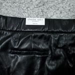 Chico's  Faux Leather Cutwork Hem Trousers Wide Leg Ankle Pants Black Size 16 Photo 3