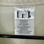 IML Size Small Christmas Sweater‎ White Reindeer Knit Pullover Holidays Santa Photo 3