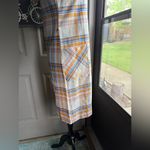 Vintage Komar Leisurely Living sleeveless plaid zip shift dress, size small Blue Photo 4