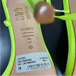 Schutz  Cloe Ankle Wrap‎ Heels Neon Green 7 Clear Toe Strap Open Toe Photo 8
