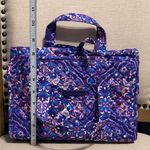 Vera Bradley NWOT  Purple Floral Cotton Quilted Travel Case/Organizer Photo 2