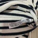 ZARA Striped Knit Top V Neck Elbow Sleeves Pockets Relaxed Fit Photo 4