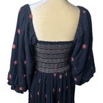 Free People  Dahlia Embroidered Maxi Dress Puff Sleeve Cottagecore Milk Maid M Photo 7