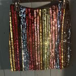 AQUA Multi-Color Sequin Skirt, Size Medium Photo 0