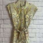 Stile Collection Women’s Earthy Boho Belted Linen Blend Romper Size Small Photo 8