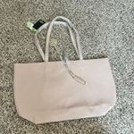 Badgley Mischka Large Taupe Leather Tote Bag with Chain Detail and Gold Hardware Photo 4