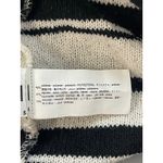 ZARA  Women's White Black Striped Crewneck Long Sleeve Crop Sweater Top Size L Photo 4
