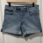 Levi's Womens Wedgie Denim Shorts Cuffed High Rise Button Fly Size 31 Photo 0