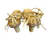 Ulla Johnson  Cora High Heel Ankle Strap Sandals Seashell Leather Size 40 9.5 Photo 10