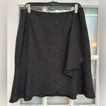Veronika Maine Black Grey White Speckled Ruffle Mini Skirt Size 12 Large L Photo 10