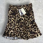 Nation Ltd  NWT Small Claire Bias Leopard Print Ruffle Hem Mini‎ Skirt Sz S Photo 3