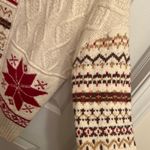 American Eagle Outfitters Women’s size XS Christmas Cable Knit Cream Sweater Photo 3