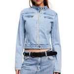 LIONESS  Denim Motor Jacket Photo 1