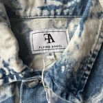 Flying Angel Acid Wash Denim Jacket Blue Photo 2