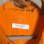 Equipment Femme Pumpkin Orange 100% Silk Button Down Shirt Size Large Photo 1