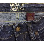 Zana Di  Dark Wash Gemstone Cross Embellished Boot Cut Jeans Stretch Sz 7 Y2K Photo 6