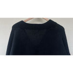 Mate the Label Organic Knit Cardigan Womens M/L Jet Black Chunky Thick Oversized Photo 4