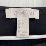 Forever 21  Black Scoop Neck Cropped Long Sleeve Tshirt Women’s Size Small Photo 2