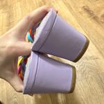 ASNY | Women's Lavender Square Toe Braided Slides Block Heel Sandals, Size 9 Purple Photo 4