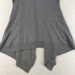 CULLAN Womens Gray 100% Cashmere Draped Waterfall Vest Cardigan Sweater Medium Photo 9