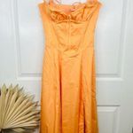 House Of CB  Women's Carmen Tangerine Orange Bustier Midi Sundress Size S Casual Photo 0