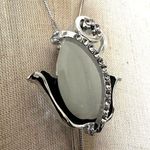 Silver tone tulip lariat necklace Photo 2
