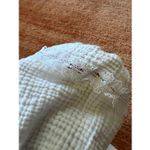 Adrienne Vittadini  White Cotton Puff Sleeve Tiered Dress Lined Textured S Photo 8