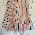 Anthropologie Georgina Tiered Shirt Dress Sz Small Textured Stripe Pastel Boho Photo 8