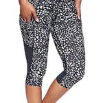 Athleta Spotty Up for Anything Crop Pockets Leggings Mesh Black Gray M Photo 0