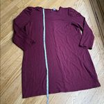 Old Navy  Maroon Shift Dress 3/4 Sleeve Women’s XL Photo 2