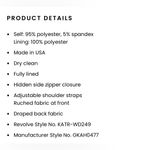 Katie May NWT  Gina K Ruched Asymmetrical Low Back Midi Dress in Women's Medium Photo 9