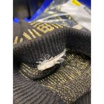 Black Gold Knit Bodycon Skirt Metallic Stretch Holiday Party Event Wear Size M Photo 8