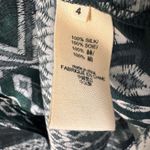 L'Agence  Mixed Print‎ Moroccan Aztec Print Silk Blouse Sz 4 Photo 2